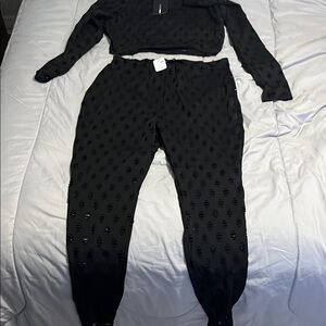 Fashion Nova Black 2 Piece Legging Set